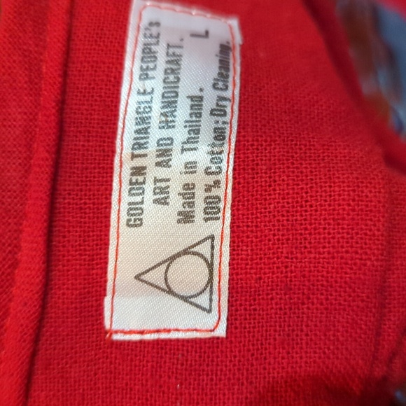 Golden Triangle People’s Art & Handicraft Cotton Tunic Embroidered Tapestry Sz L - Picture 9 of 10